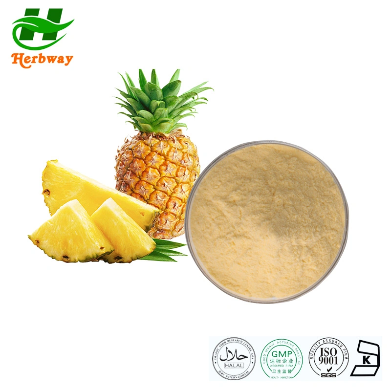 Herbway Free Sample Kosher Halal Fssc HACCP Certified Fruit and Vegetable Juice Powder Pineapple Extract Pineapple Fruit Powder